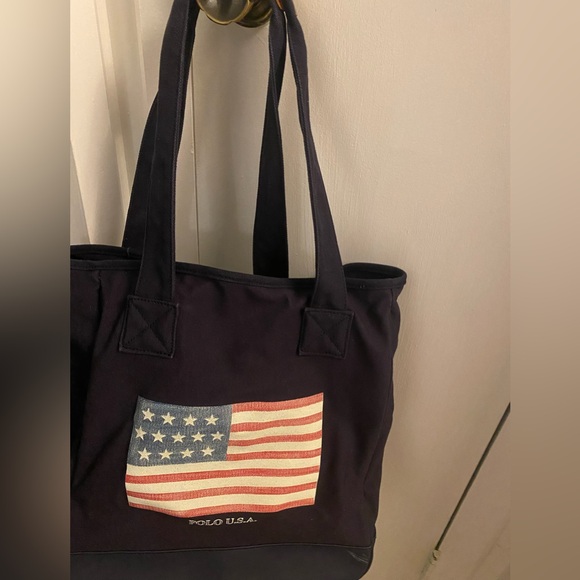 Unisex Navy Blue Polo Ralph Lauren Tote Bag - Picture 1 of 13